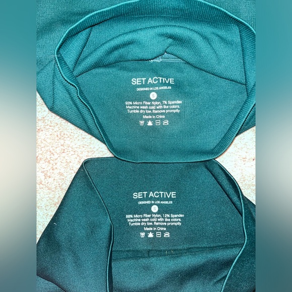 Set Active Sculptflex Ribbed V Bra and Leggings in Mojito - Picture 2 of 2